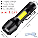 Tactical LED Flashlight - Type C Rechargeable Zoom
