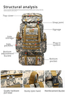 Rilibegan Military Men Travel Backpack Tactical Climbing Bag
