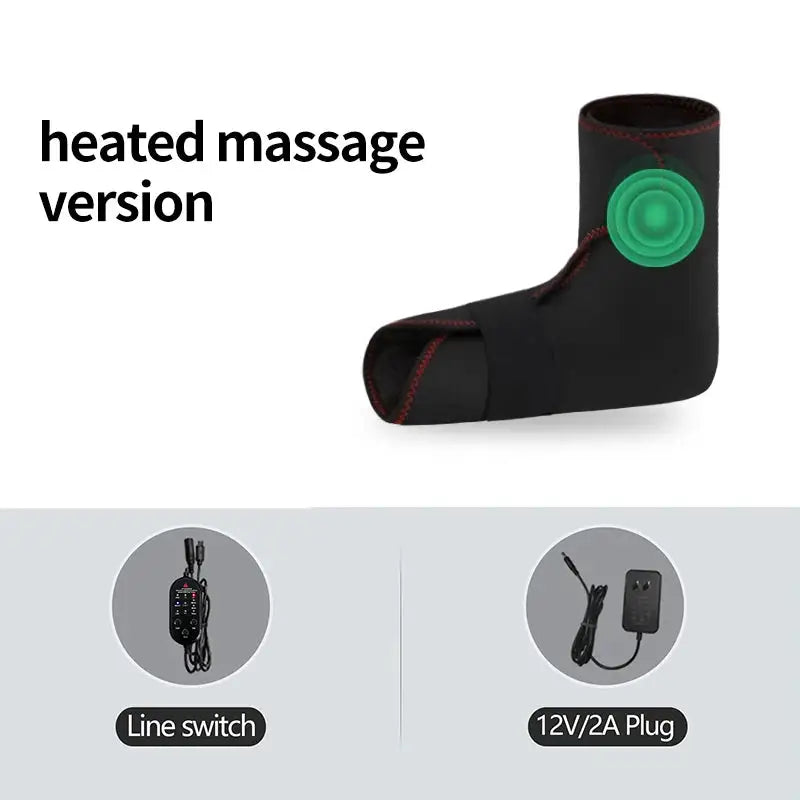 Electric Heating Foot Cover Heating Pad Foot Wrap Home Relax Relieve Fatigue Wellness Protector Vibration Massage Ankle Comfort