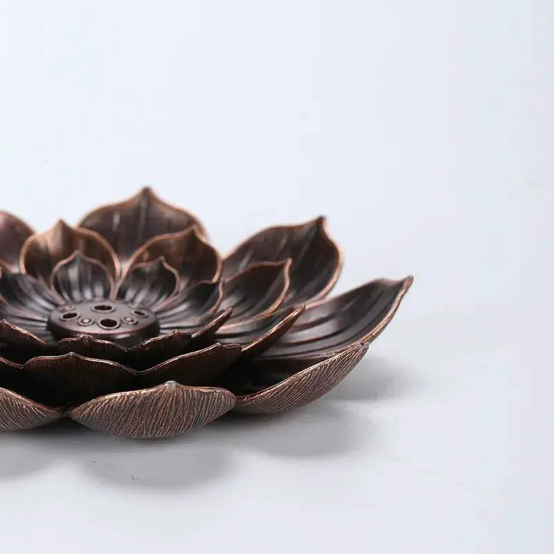 Alloy Lotus Incense Burner For Zen Home Decor Yoga