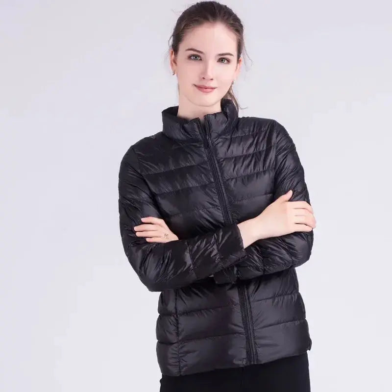 Women Ultra Light Down Jacket Autumn Winter Slim Coat