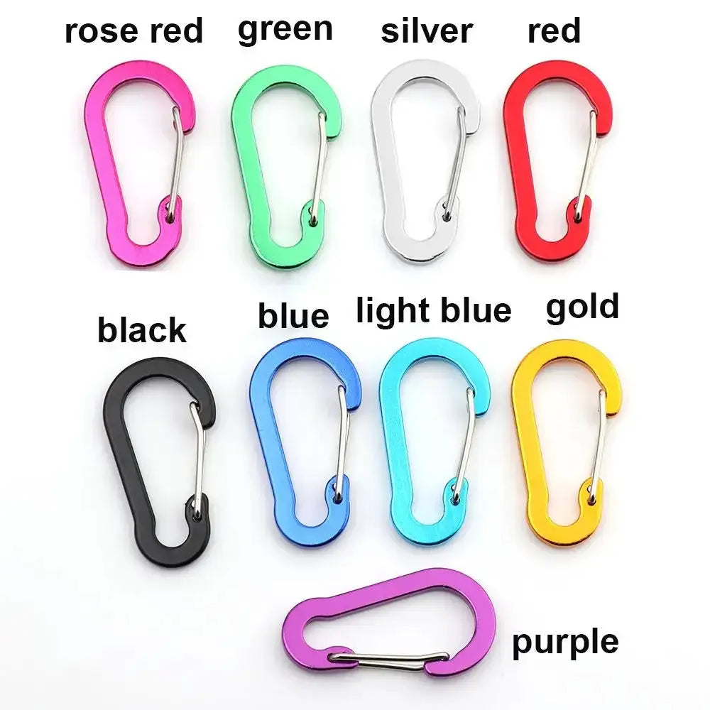 5 Pcs Carabiner Set For Outdoor Backpack Camping Clips