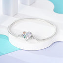 Sterling Silver Snake Chain Heart-shaped