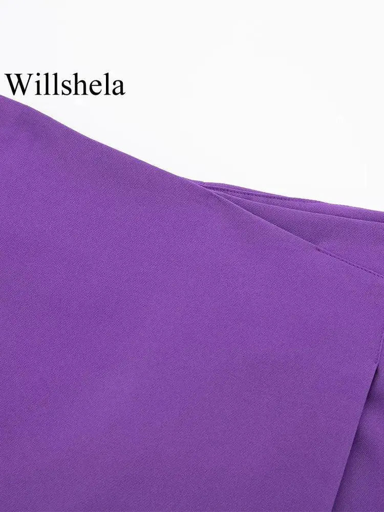Vintage Asymmetrical Zipper Skirt Shorts Retro Fashion
