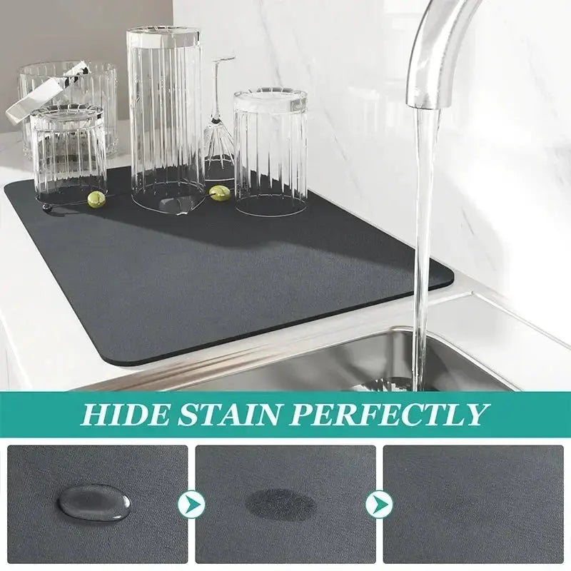 Diatomaceous Earth Coffee Machine Mat Kitchen Drain Placemat