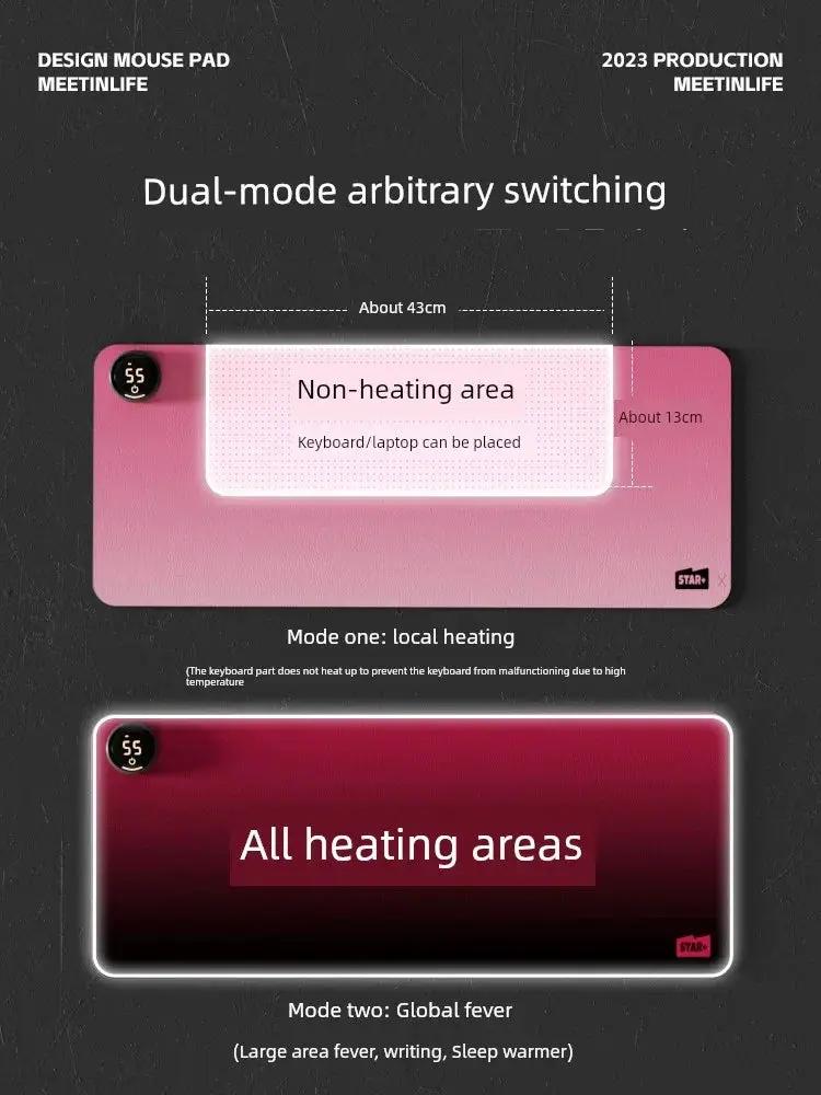 Heated Table Mat Mouse Pad Oversized Hand Warmer for Winter