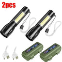 Mini Cob Flashlight - Rechargeable Pocket Torch