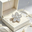 Sterling Silver Silver Moissanite Flower