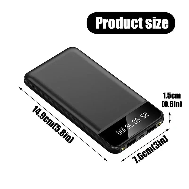 50000mAh Power Bank Dual USB Fast Charging Portable