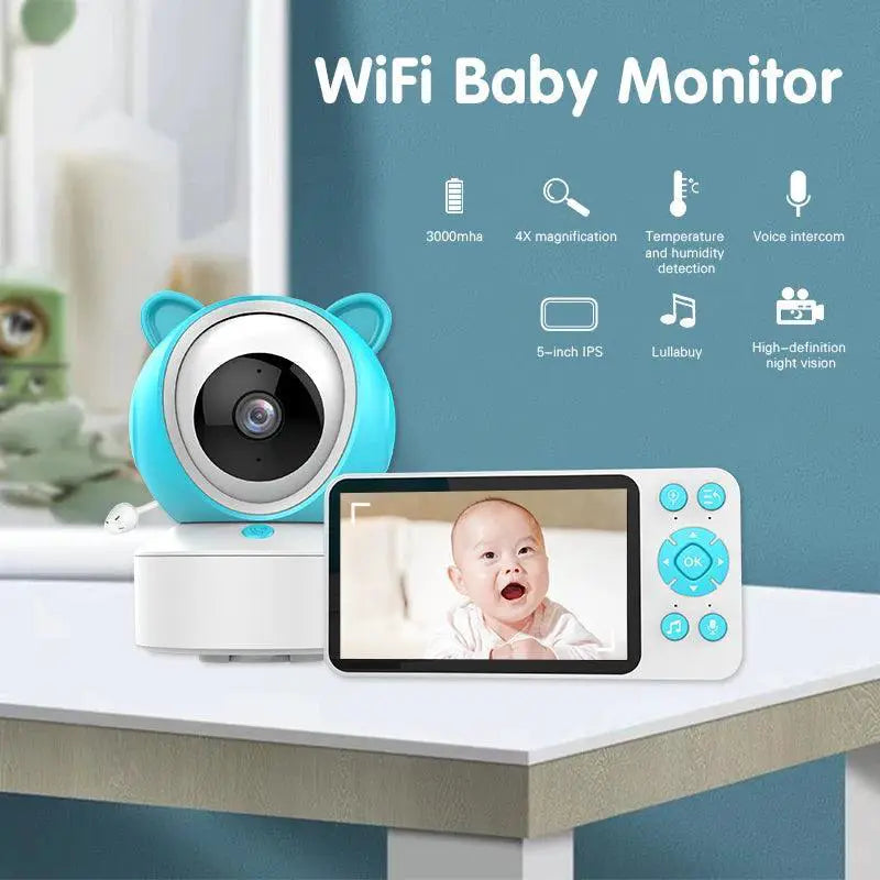 5 Inch HD WiFi Baby Monitor With Two Way Audio For Parents