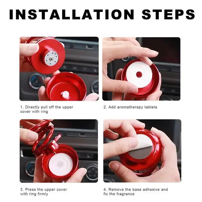 Elegant Car Perfume Ring Aroma Diffuser Solar Freshener