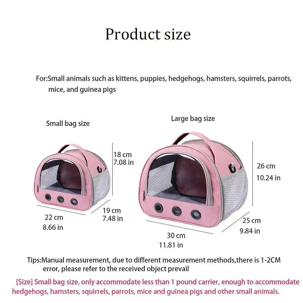 PawVoyage Portable Small Animal Carrier Bag Easy Transport