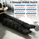 Air Compression Leg Massager Full Leg Foot Calf Knee Massage Boots for Athletes Seniors Post-Workout Muscle Recovery & Relief