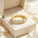 Emerald Style Moissanite Zircon Ring