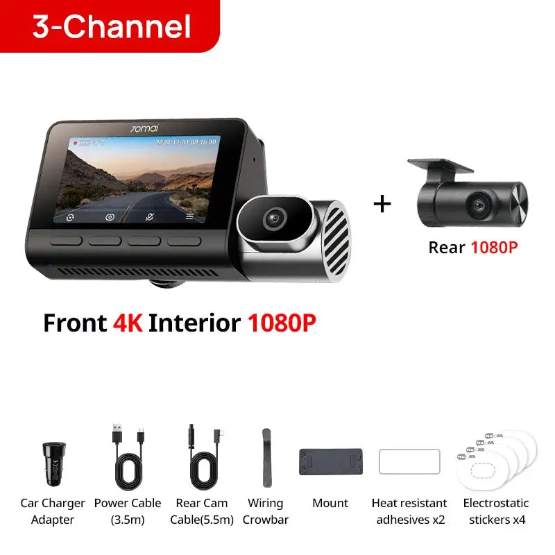 Dash Cam - Triple HDR Recording - T800 Front Interior United States No TF Card - Variant 3 product image
