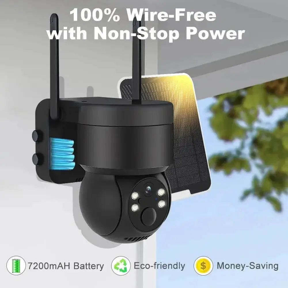 Solar Wireless Security Camera With Color Night Vision