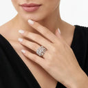 Sterling Silver Silver Unisex Moissanite Ring