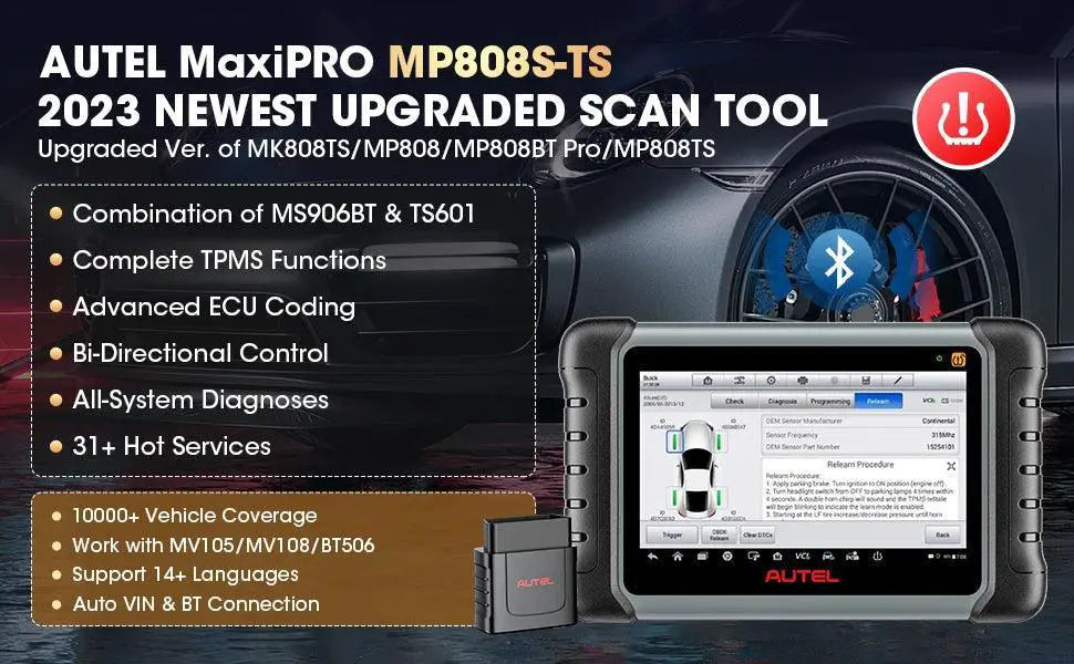 Autel MaxiPRO MP808S-TS OBD2 Scanner TPMS Programming