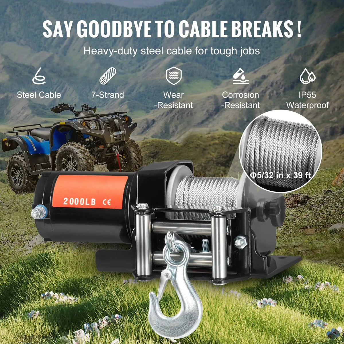 Electric Winch Steel Cable Remote — product view 4