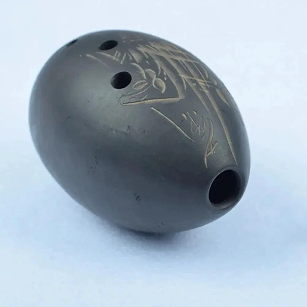 8 Hole Ocarina Clay Xun Traditional Black Flute Gift