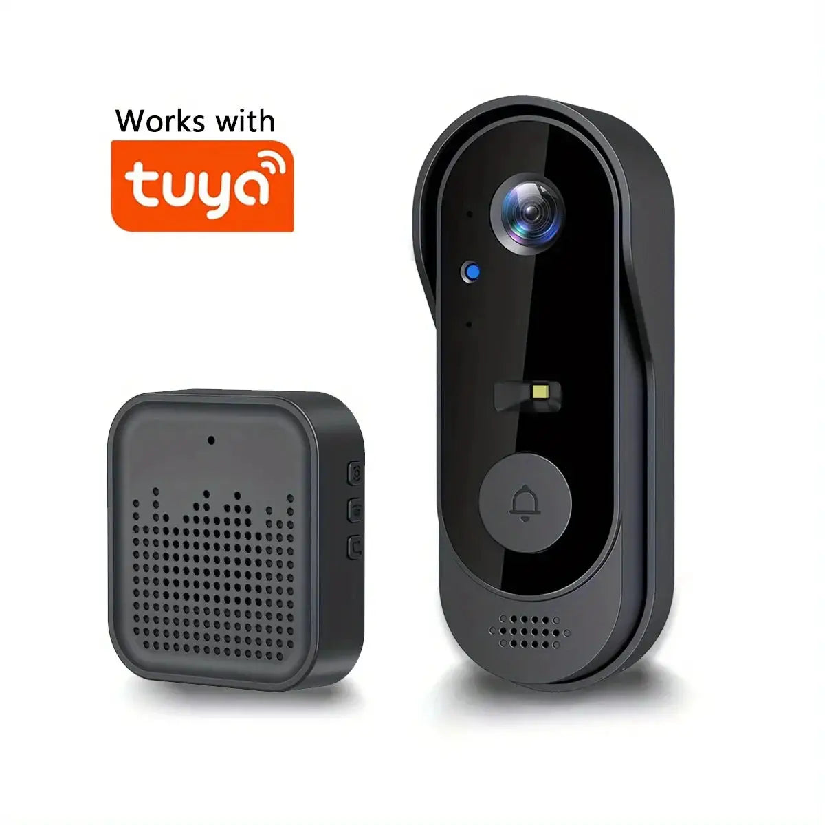 Tuya WiFi Home Smart Video Doorbell Outdoor Bidirectional HD Door Eye Camera 1080P Support SD Card Cloud Storage Waterproof
