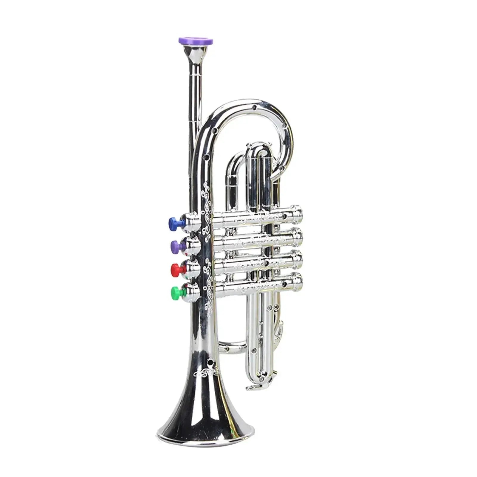 Toy Trumpet for Kids Safety Tested BPA Free Silver Gold