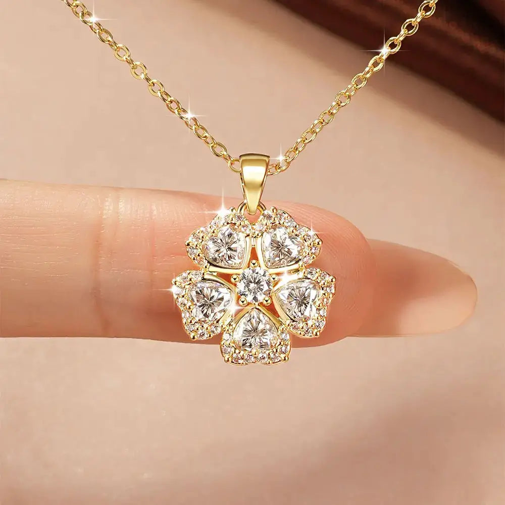 Dainty Gold Moissanite Necklace — product image 2
