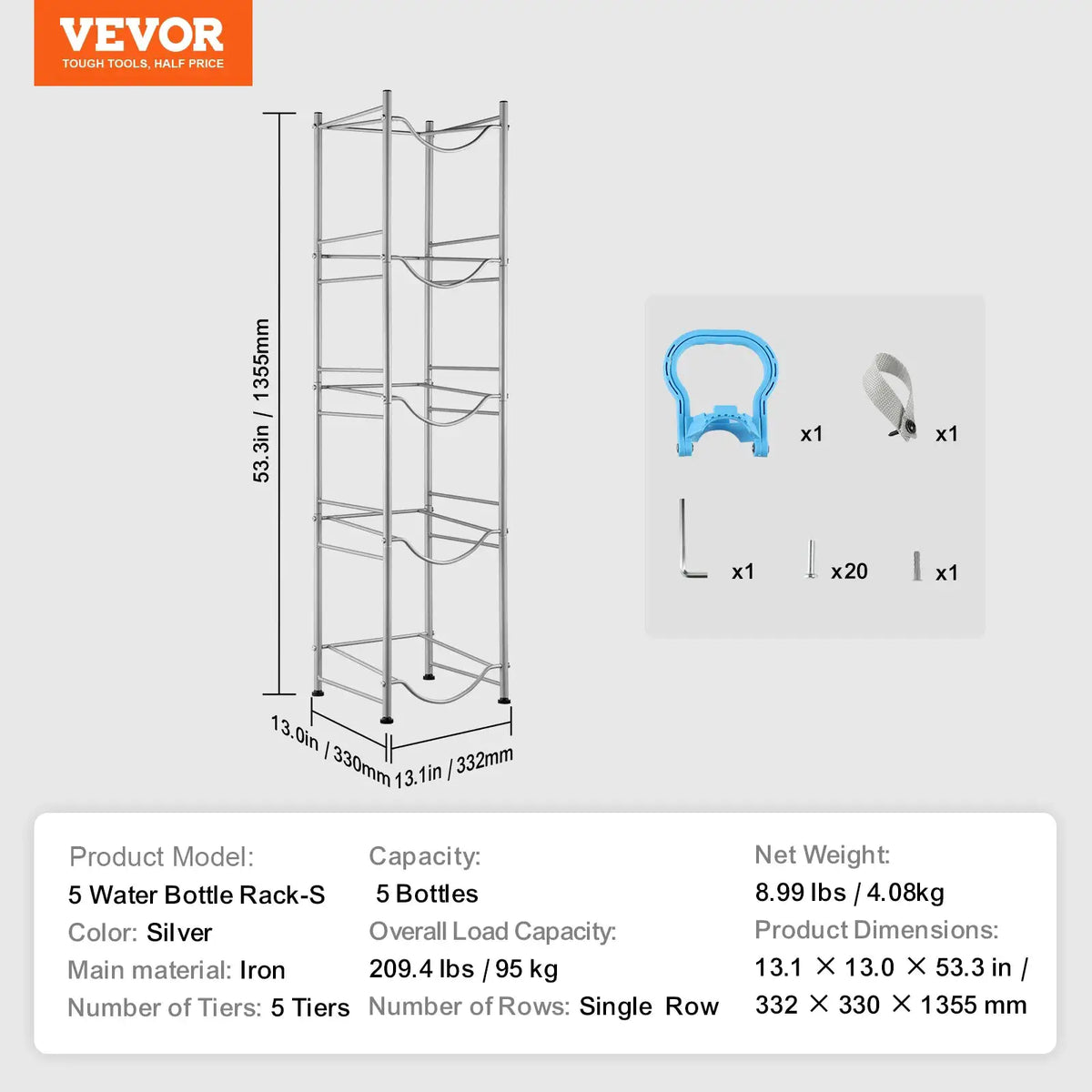 Tier Water Bottle Rack Black — product image 11