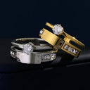Carat Gold Plated Moissanite Ring