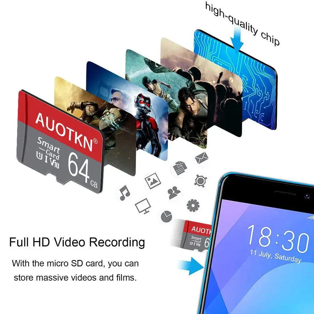 256GB Micro SD Card With Free Adapter For Fast Storage