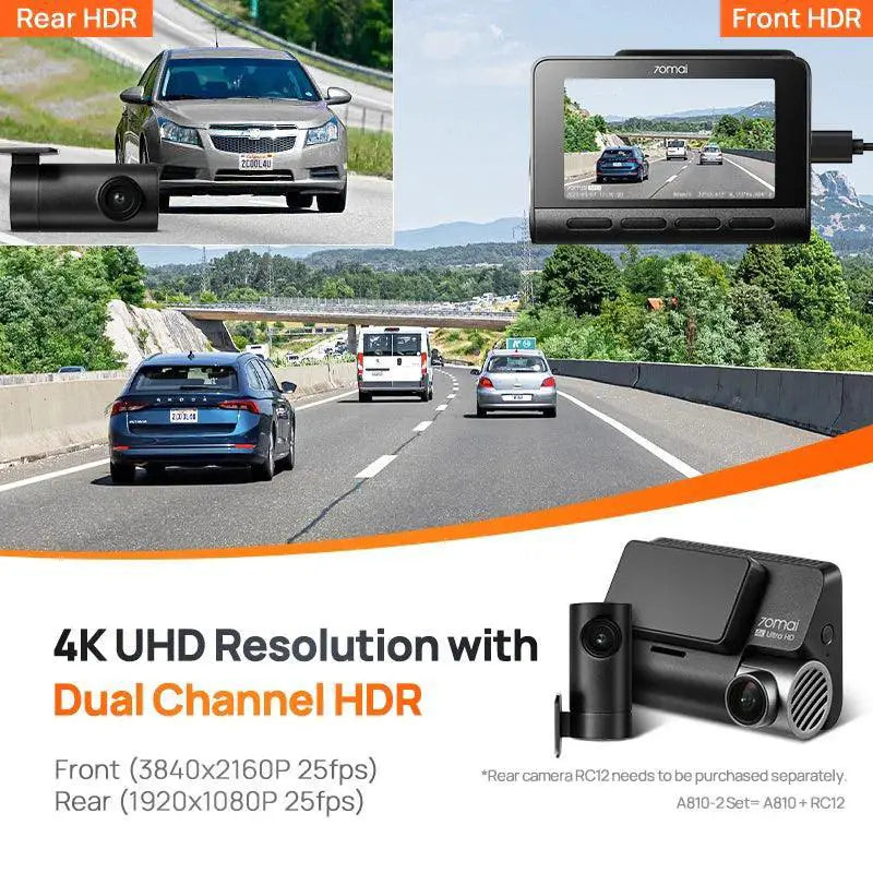 70mai Dash Cam A810 4K Ultra HD Safety and Security