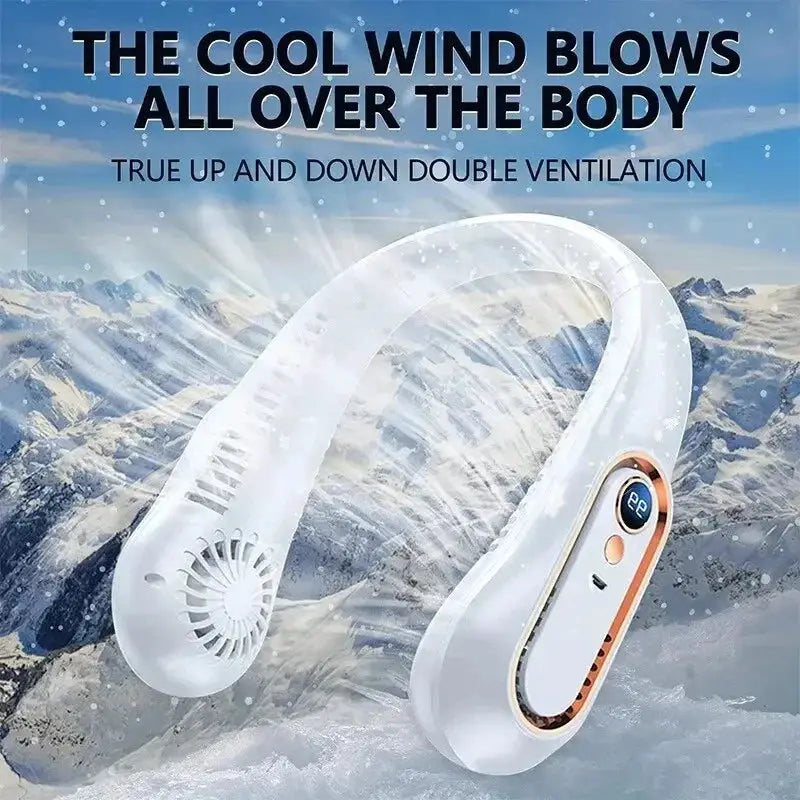 Neck Bladeless Fan Mini Portable Ultra Long Life Quiet - OurLum.com