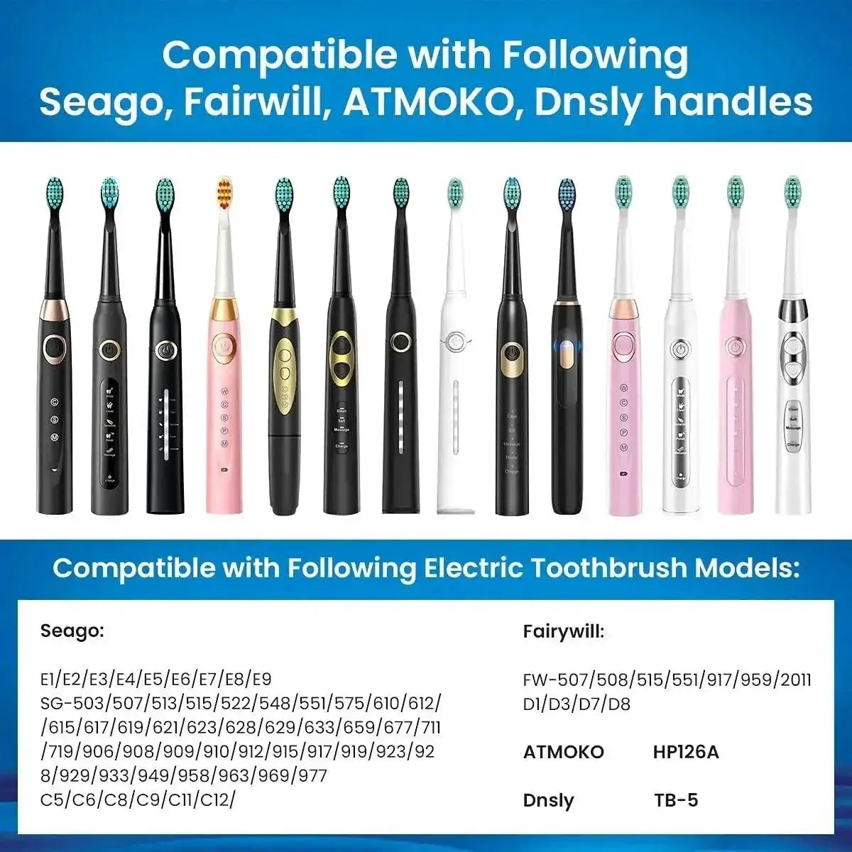 20 Pcs Fairywill Electric Toothbrush Heads Superior Cleaning