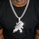 K Gold Plated D Crocodile