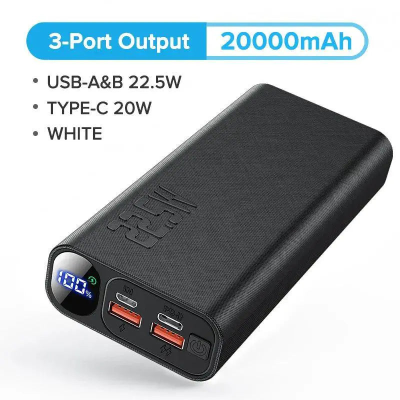 QOOVI Ultra Fast 20000mAh Power Bank For IPhone Devices