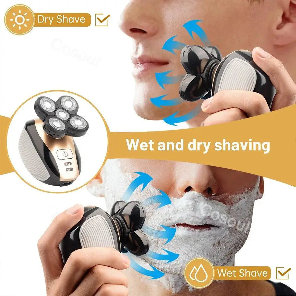Bald Head Electric Shaver USB Charging Precision Grooming