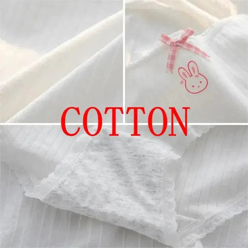 Breathable Cotton Panties Set With Fun Print Underwear