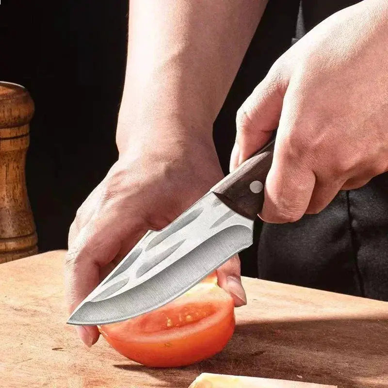 Handcrafted Stainless Steel Boning Knife and Meat Cleaver