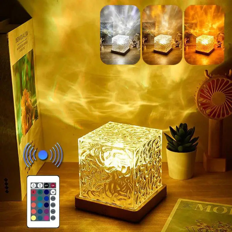 3 To 16 Colors Rotating Water Ripple Projector Night Light