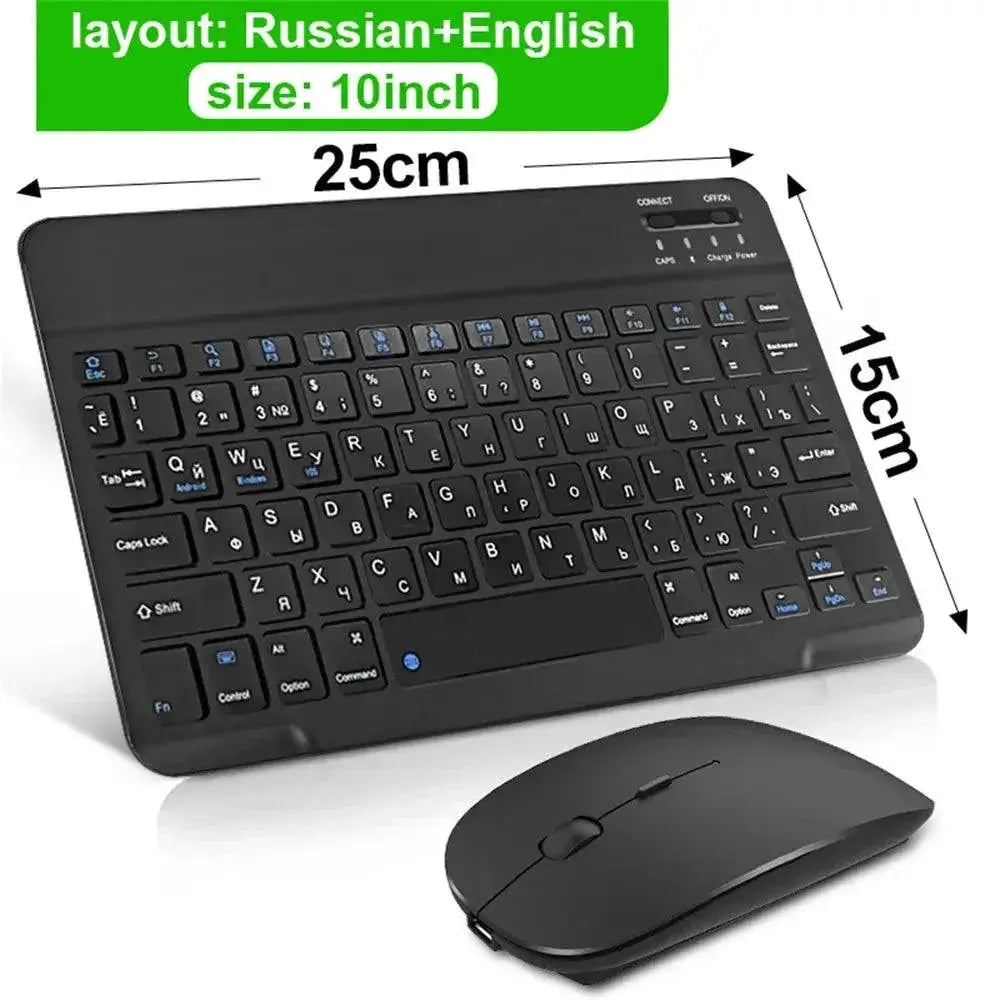 Silent Keyboard and Mouse Set for Office — combination Hebrew