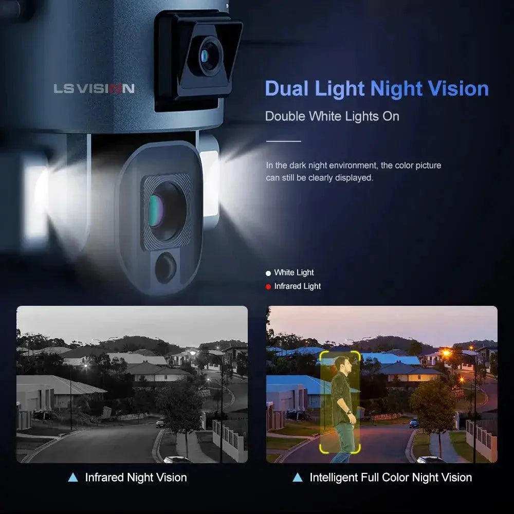 Outdoor Solar Dual Lens Security Camera 4K Resolution