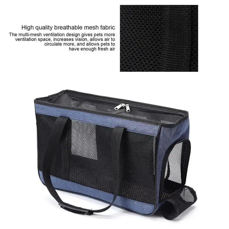 OurLum Pet Carrier Bag Airline Approved Mesh Sling Travel