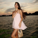 Flattering Backless Chiffon Dress