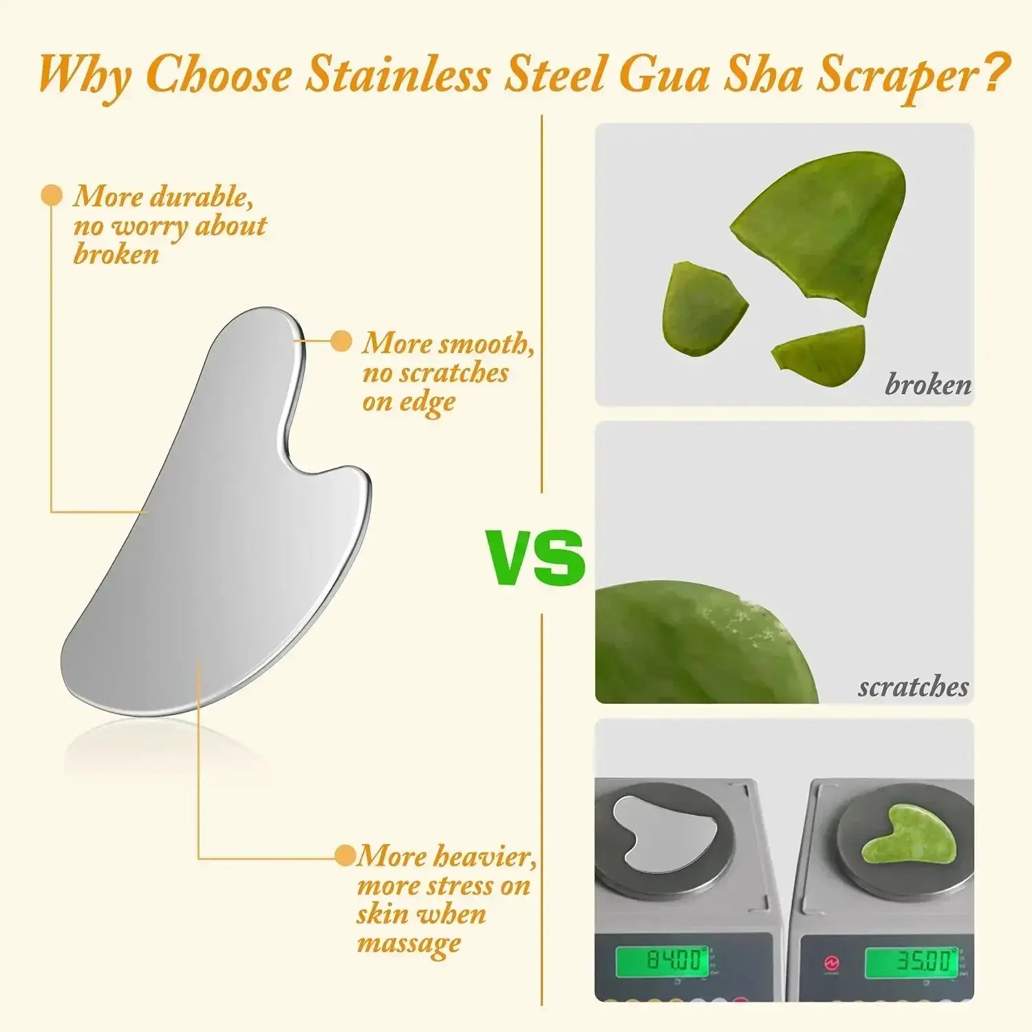 Stainless Steel Gua Sha Scraper Face Massager Set - OurLum.com