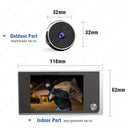 KAK 3.5 Inch Digital Door Peephole Camera 120 Degree Wide