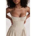 Mingmingxi Elegant Dress for Summer Pink Midi Dress