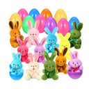 12Pcs Prefilled Easter Eggs with Plush Bunny Toys Gift