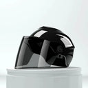 Lightweight Rainproof Half Helmet for Electric Bike & Motorcycle - Unisex All-Season Safety Cap with Sun Protection