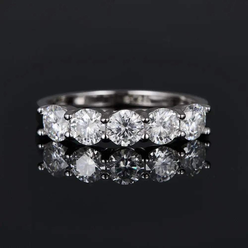 Round Moissanite Ring Carat — product view 1