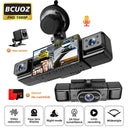 BCUOZ Dashcam with Super Night Vision - Front Rear Left